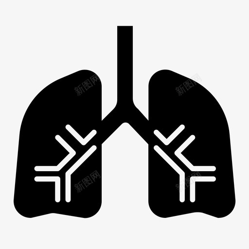 肺身体器官身体部位图标svg_新图网 https://ixintu.com 健康 器官 图标 身体 部位