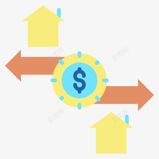 价值房地产175持平图标svg_新图网 https://ixintu.com 价值 房地产 持平