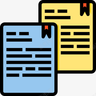 复制文件和文件夹3线颜色图标图标