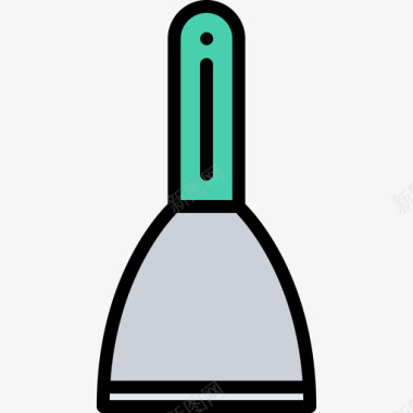 油灰刀62号工具彩色图标图标