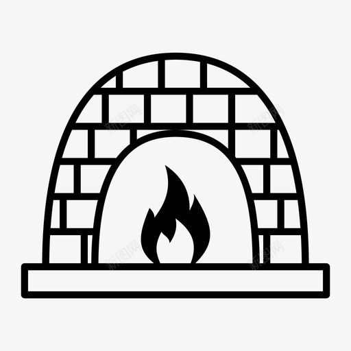 壁炉燃烧室内炉灶图标svg_新图网 https://ixintu.com 壁炉 室内 温暖 炉灶 燃烧