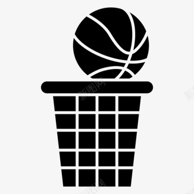篮球篮球圈运动标志图标图标