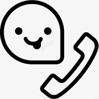 顽皮呼叫表情图标图标