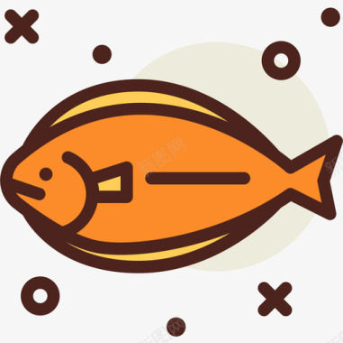 鱼潜水25线形颜色图标图标