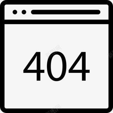 404网页与编程1线性图标图标