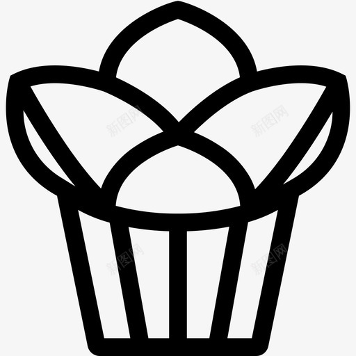 发糕中式甜点中餐图标svg_新图网 https://ixintu.com 中式 中餐 发糕 年糕 甜点
