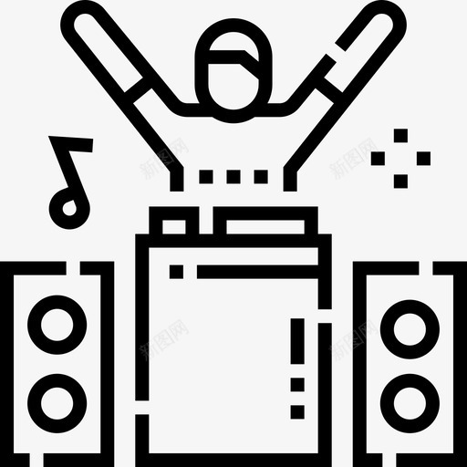 DJ音乐节48直系图标svg_新图网 https://ixintu.com 直系 音乐节