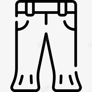 牛仔裤嬉皮士19直线型图标图标