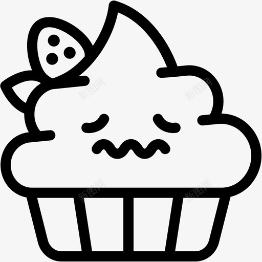 紧张面包房纸杯蛋糕图标svg_新图网 https://ixintu.com 情绪 甜点 符号 紧张 纸杯 蛋糕 表情 面包房