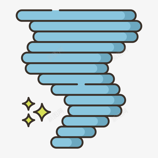 龙卷风222号天气线形颜色图标svg_新图网 https://ixintu.com 222号 天气 线形 颜色 龙卷风