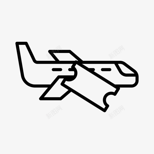 飞机票旅行假期图标svg_新图网 https://ixintu.com 假期 旅行 飞机票