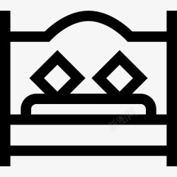 家庭旅馆床家庭旅馆直系图标高清图片