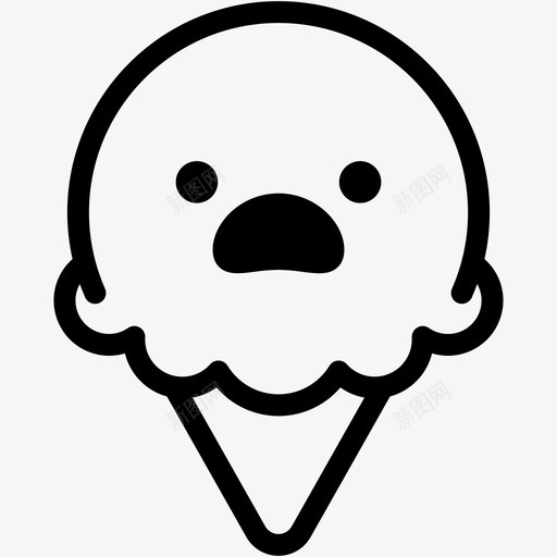 惊呆了表情情绪图标svg_新图网 https://ixintu.com 3个 冰淇淋 情绪 惊呆 感觉 表情