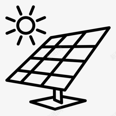 太阳能能源面板图标图标