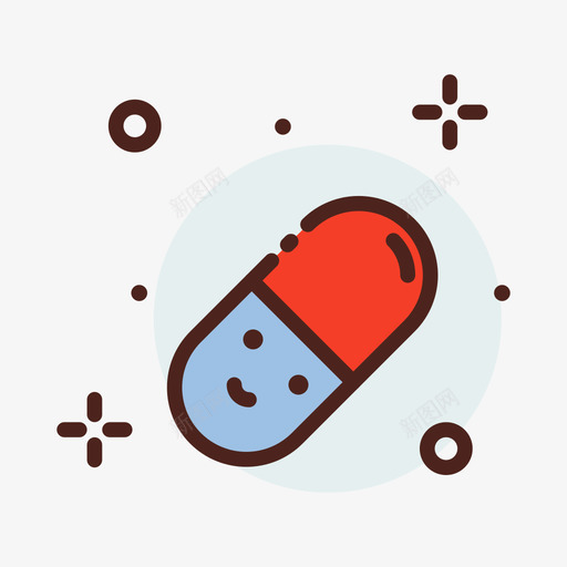 胶囊药物7线状颜色图标svg_新图网 https://ixintu.com 线状 胶囊 药物 颜色