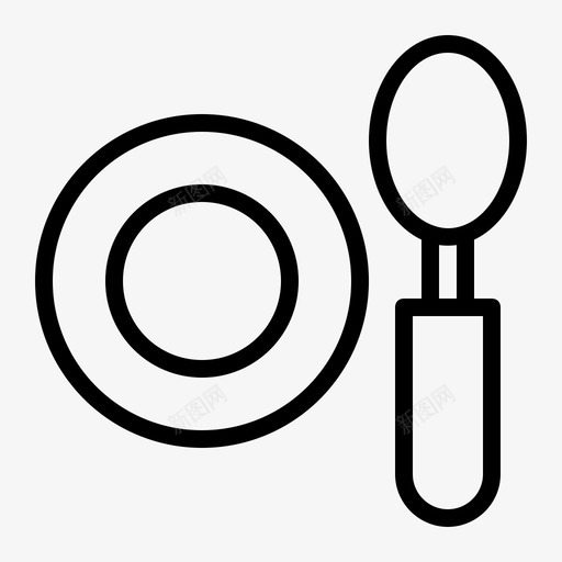 餐饮烹饪食物图标svg_新图网 https://ixintu.com 勺子 烹饪 盘子 酒店 食物 餐厅 餐饮