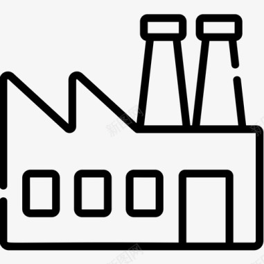工厂制造29线性图标图标