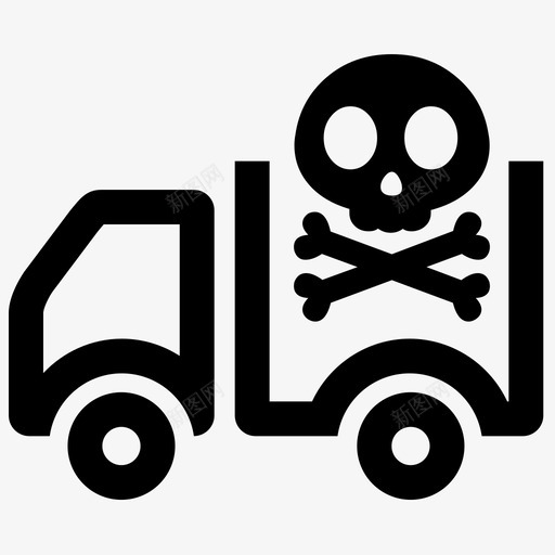 危险物品运输车-线svg_新图网 https://ixintu.com 危险物品运输车-线