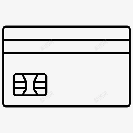 磁卡信用卡基本用户界面轮廓图标svg_新图网 https://ixintu.com 信用卡 图标 基本 用户界面 磁卡 轮廓