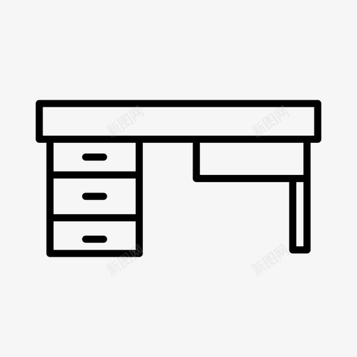 桌子器具设备图标svg_新图网 https://ixintu.com 书房 器具 家用电器 工具 桌子 设备