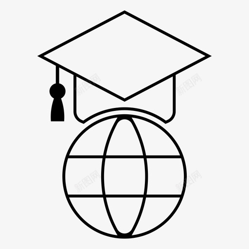 国外教育国际图标svg_新图网 https://ixintu.com 国外 国际 奖学金 学习 教育