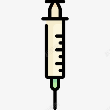 注射器献血62线性颜色图标图标