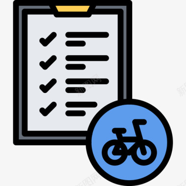 健身自行车40彩色图标图标