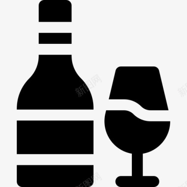 葡萄酒意大利21充满图标图标