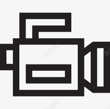 摄像机媒体技术20线性图标图标