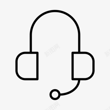 客户服务耳机音乐图标图标