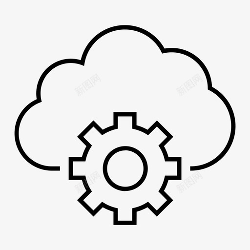 设置云云计算图标svg_新图网 https://ixintu.com 云云 云计算 图标 工具 设置 配置