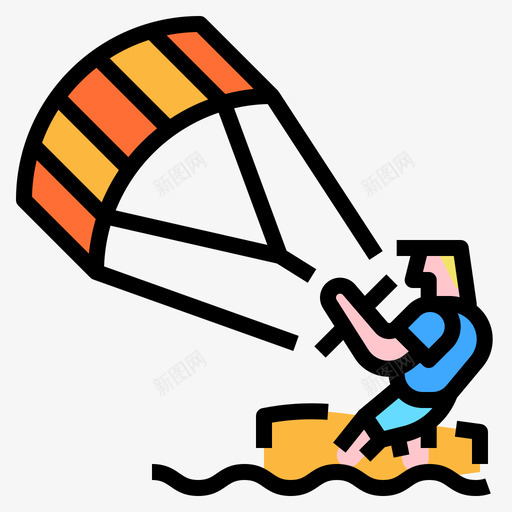 风筝冒险和极端2线性颜色图标svg_新图网 https://ixintu.com 冒险 极端 线性 颜色 风筝