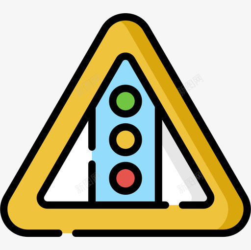 交通灯信号和禁令6线颜色图标svg_新图网 https://ixintu.com 交通 信号 禁令 颜色