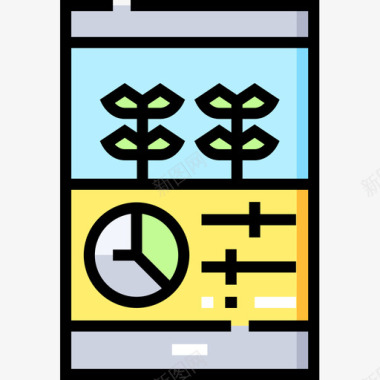 智能农场智能农场45线性颜色图标图标
