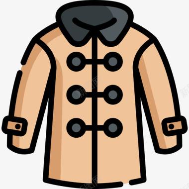 夹克衣服110线性颜色图标图标