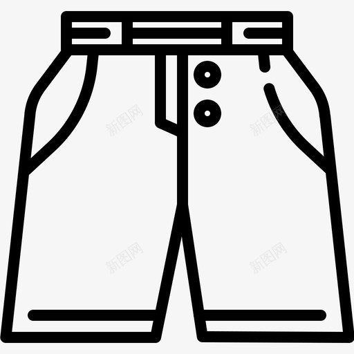 短裤服装布料图标svg_新图网 https://ixintu.com 中性 布料 时尚 服装 款式 短裤