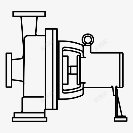 离心泵液压机械图标svg_新图网 https://ixintu.com 压力 旋转 机械 液压 离心泵