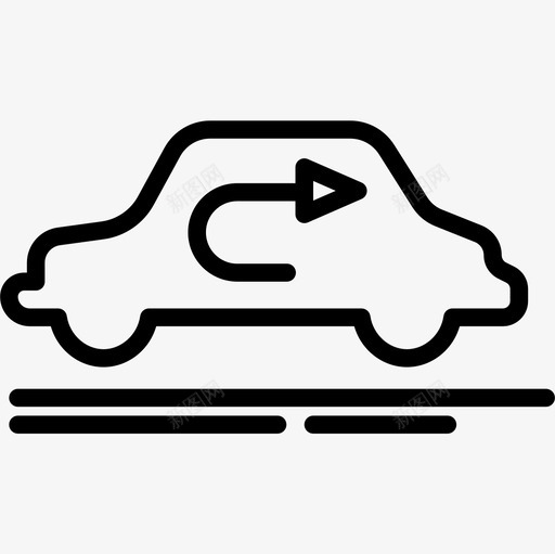 汽车自动4直线型图标svg_新图网 https://ixintu.com 汽车 直线 线型 自动