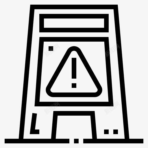 湿地板信号警告图标svg_新图网 https://ixintu.com 下雨 信号 地板 湿地 警告