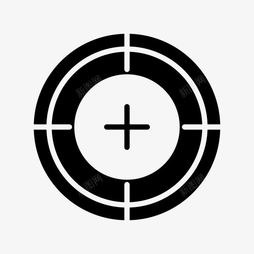 目标瞄准聚焦图标svg_新图网 https://ixintu.com 射击 用户界面 目标 瞄准 网页设计 聚焦