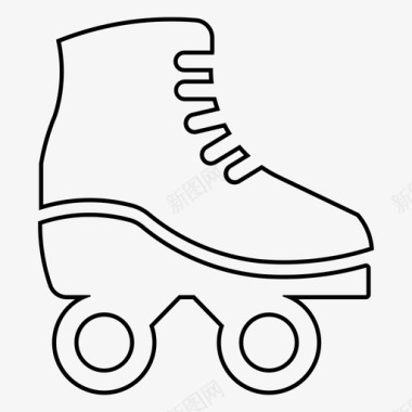 溜冰鞋冰直列图标图标