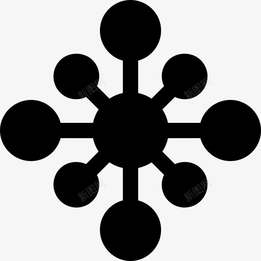 网络云计算38已填充图标svg_新图网 https://ixintu.com 云计算 填充 网络