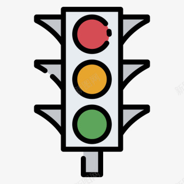 红绿灯公共服务1线颜色图标图标