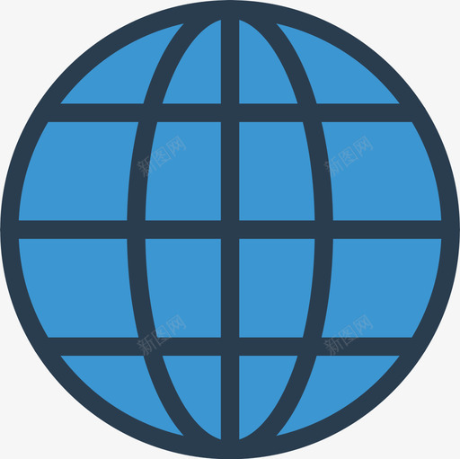地球仪网页和编程2线颜色图标svg_新图网 https://ixintu.com 地球仪 编程 网页设计 颜色