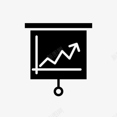 增长董事会图表图标图标