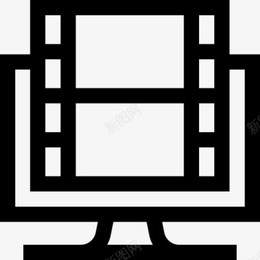 电影电视25线性图标图标
