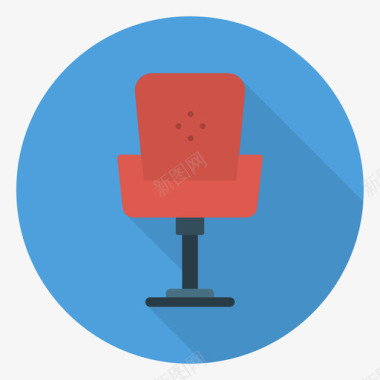 椅子美容沙龙4圆形图标图标