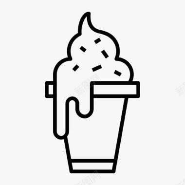 冰淇淋食物冰淇淋蛋卷图标图标