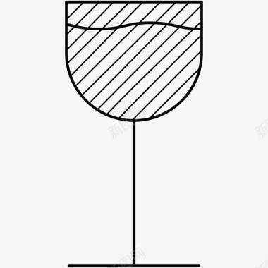 酒杯饮料玻璃杯图标图标