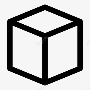 立方体长方体立方体形状图标图标